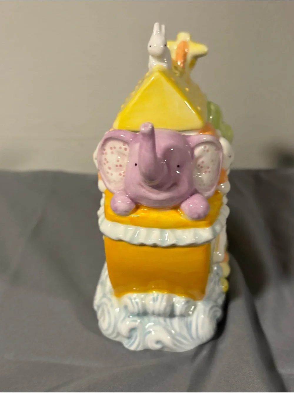 Pastel Animal Ark Ceramic Money Bank - Yellow, Pink, Green